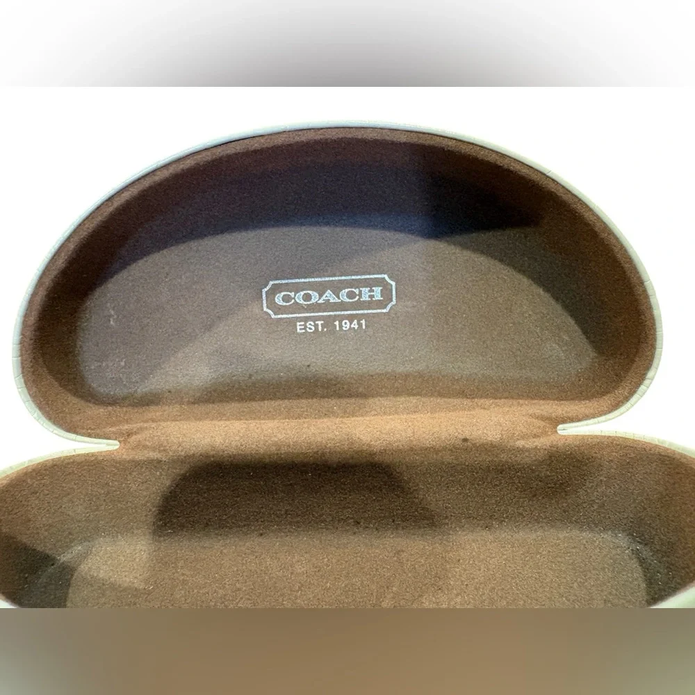 COACH clam style hard-shell sunglasses case